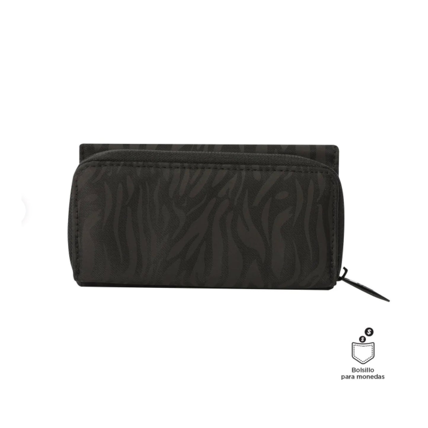 Billetera Totto Grande para Mujer Texture Var – Con Protección RFID Blocker y 16 Organizadores – Negra