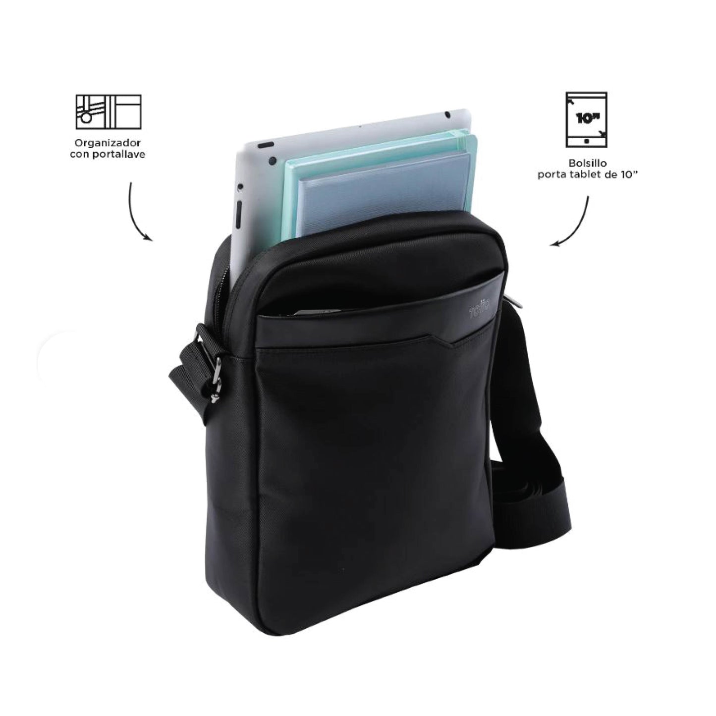 Totto Bolso Kano para Hombre Kano Crossbody Color Negro