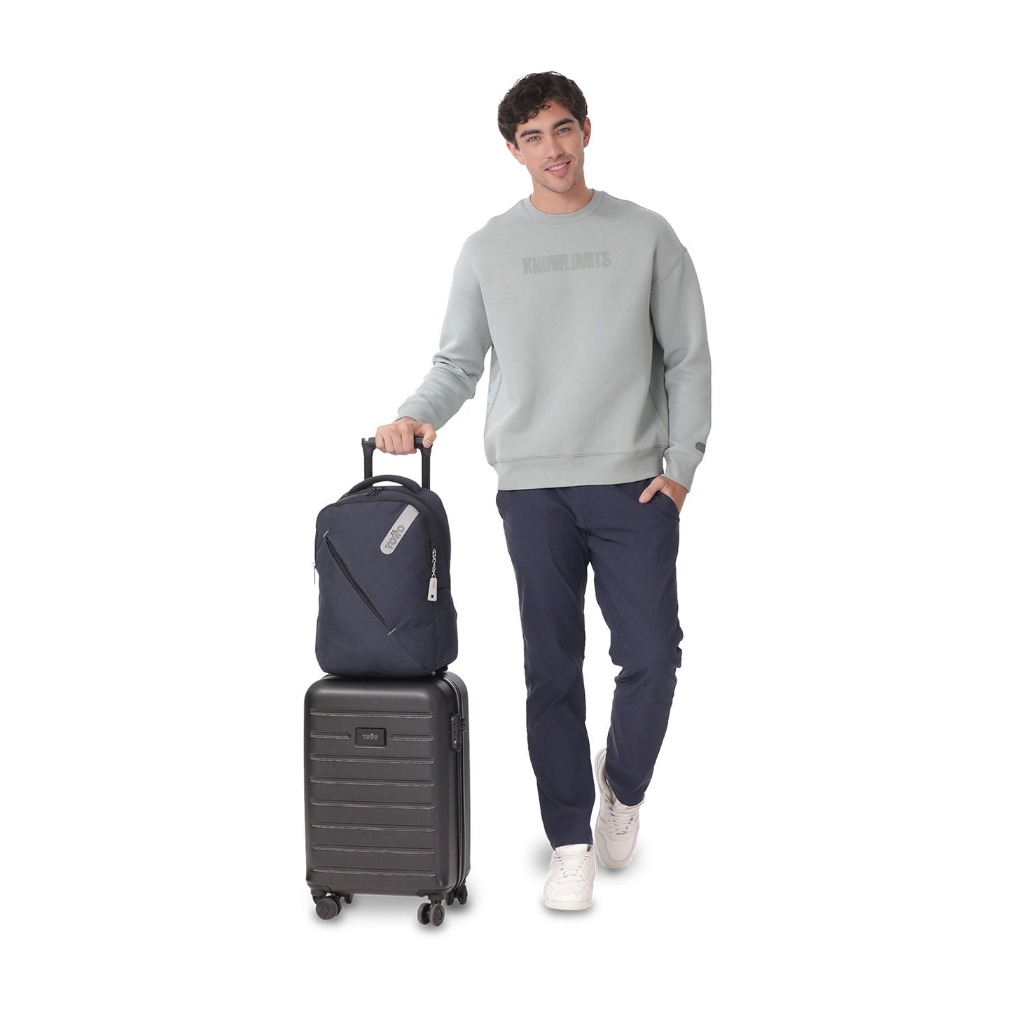 Mochila Totto Osaka Azul - Porta Laptop 15.4" | Morral Ejecutivo Unisex Melange