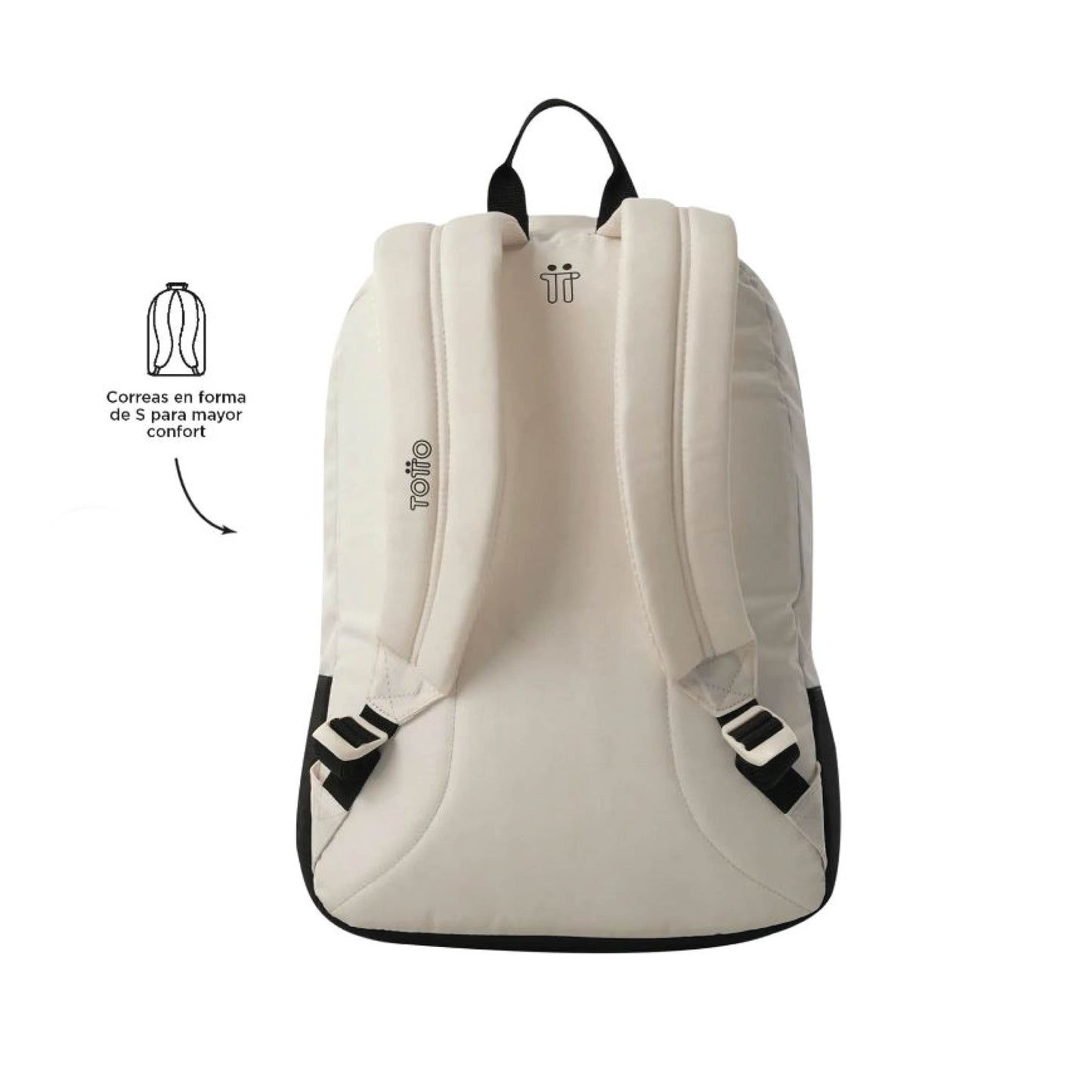 Mochila Totto Porta PC 16" Toluca 2.0 Color Blanco y negro