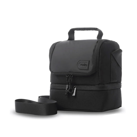 Lonchera Totto Térmica Steif M 6L Negra - Bolso Térmico Incluye Cubiertos | Portacomidas