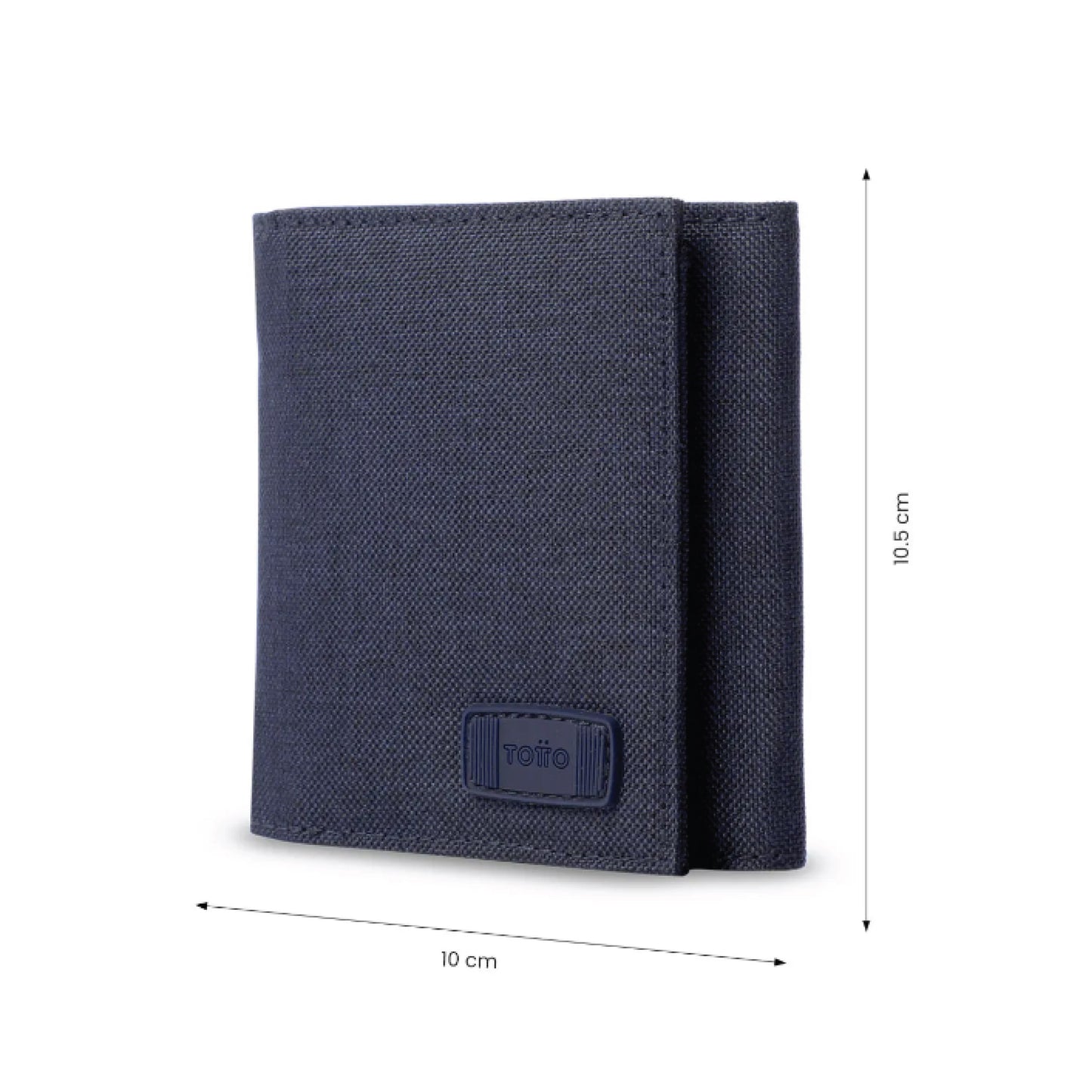 Billetera Totto para Hombre Riva Grande Azul – Con Protección RFID Blocker, Cierre en Velcro y Material Reciclado