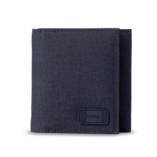Billetera Totto para Hombre Riva Grande Azul – Con Protección RFID Blocker, Cierre en Velcro y Material Reciclado