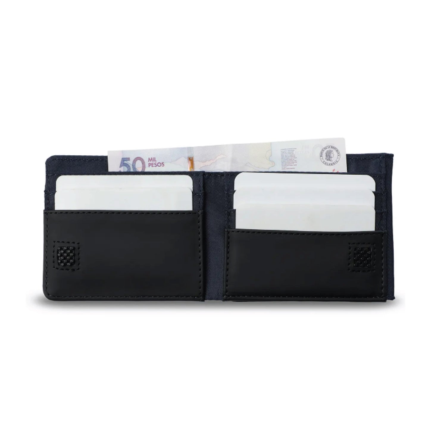 Billetera Totto para Hombre Nexus Azul – Con Protección RFID Blocker, Cierre en Velcro y Diseño Ultra Ligero