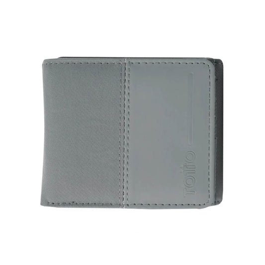 Billetera Totto Ermac 3.0 para hombre antirobo RFID Blocker color Gris