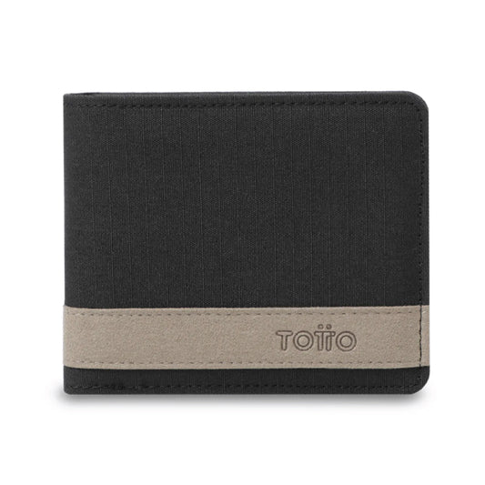 Billetera Totto para Hombre Slim Lad Negra – Con Protección RFID Blocker y Material Ecológico RPET – Ultra Ligera