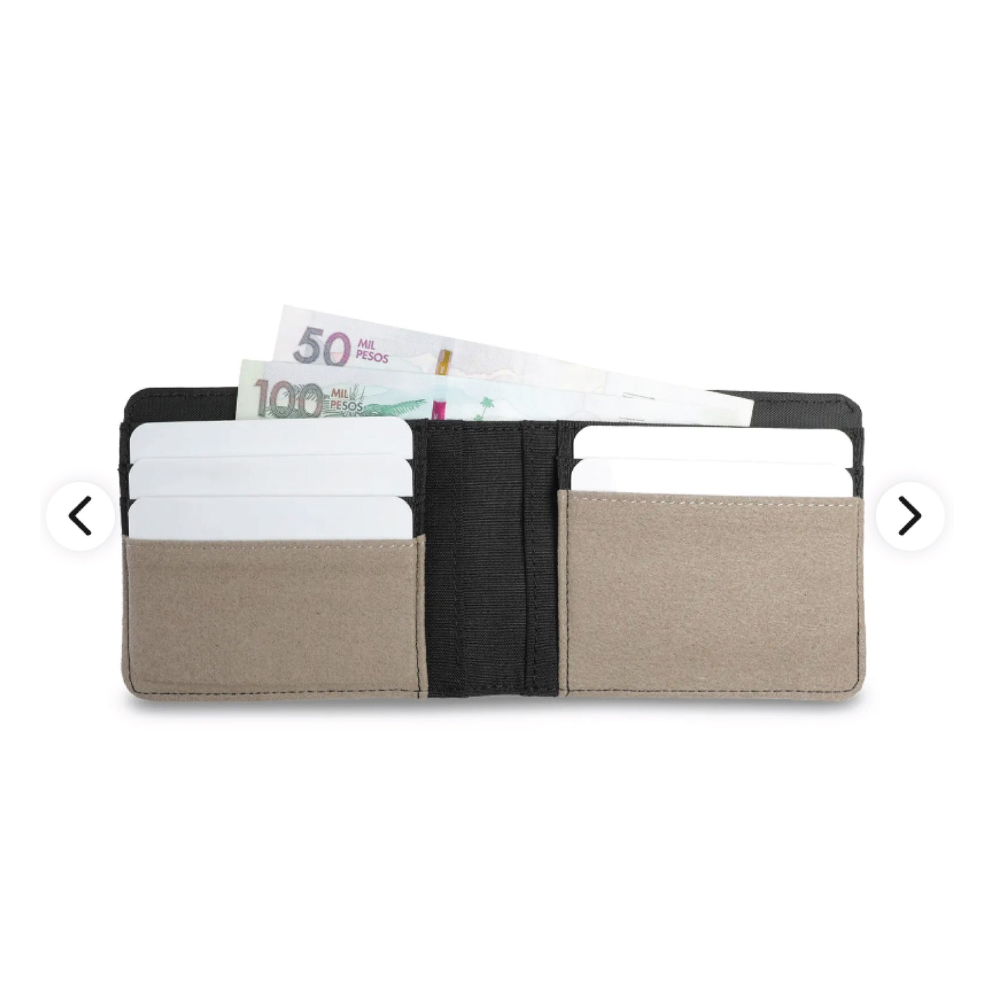 Billetera Totto para Hombre Slim Lad Negra – Con Protección RFID Blocker y Material Ecológico RPET – Ultra Ligera
