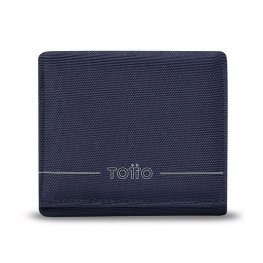 Billetera para Hombre Totto Sayle Azul – Con Protección RFID Blocker, Cierre en Velcro y Material Reciclado RPET