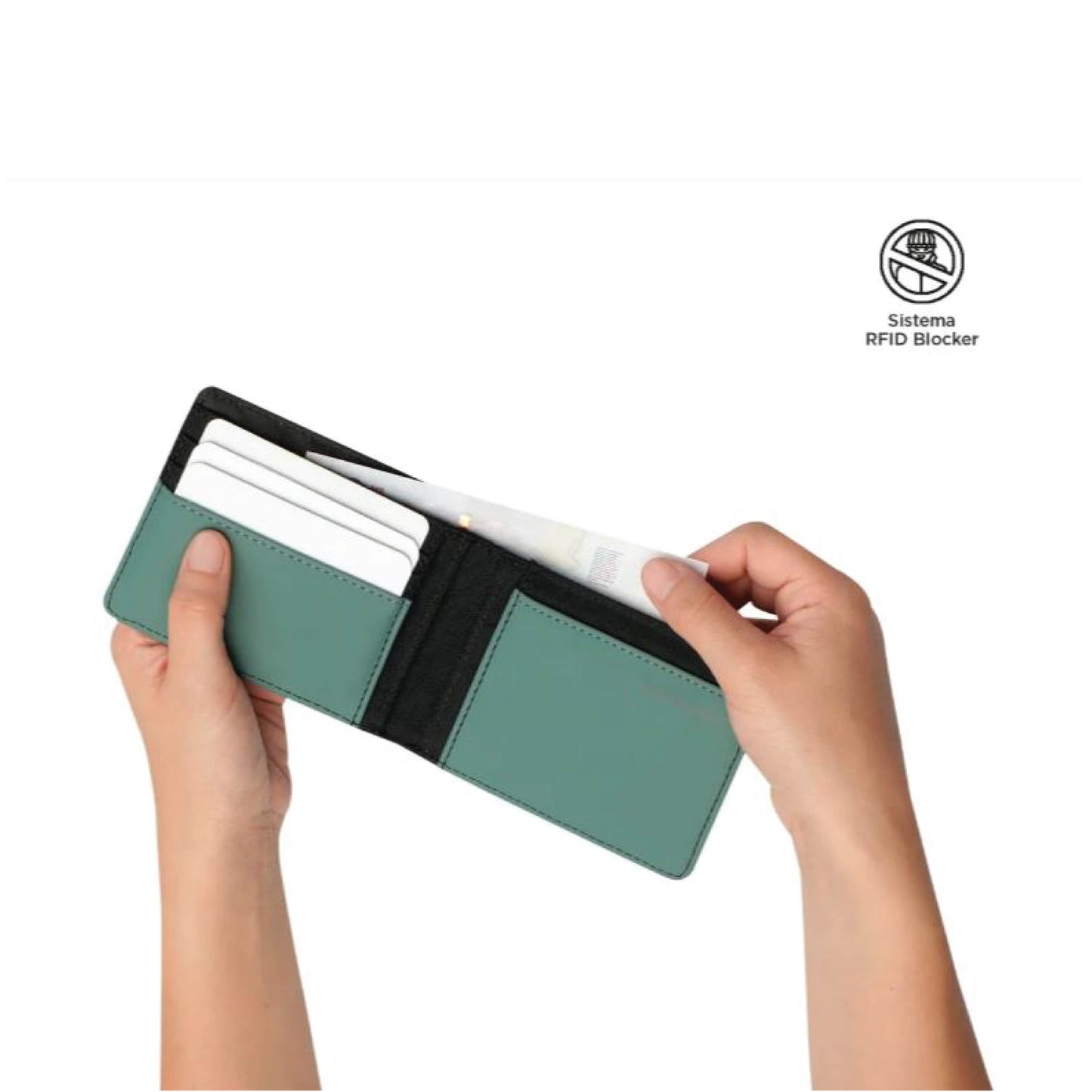 Billetera Totto Vlideri 3.0 con antitobo RFID Blocker Color Negro