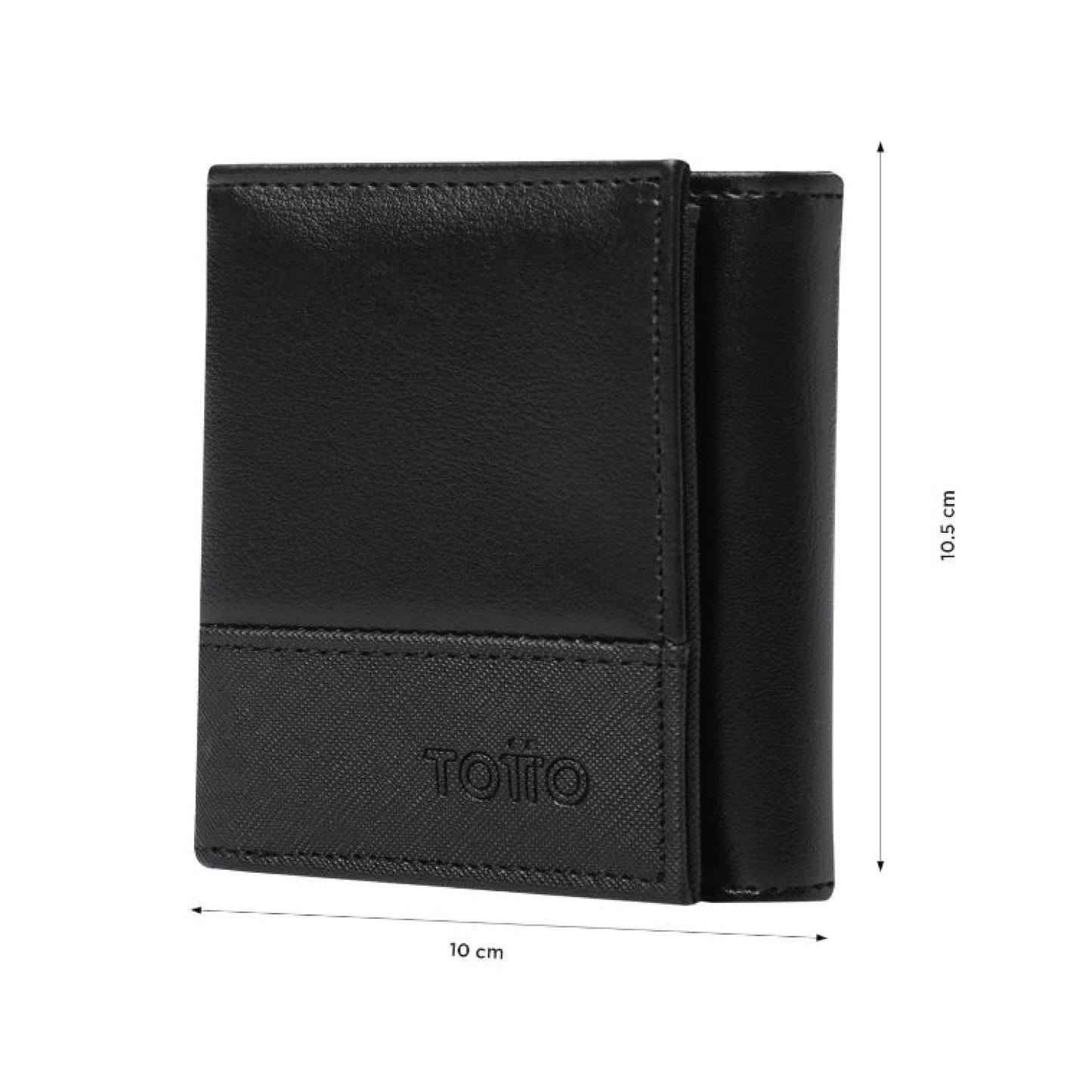 Billetera Totto Saffiano anti robo Rfid Para Hombre Color Negro