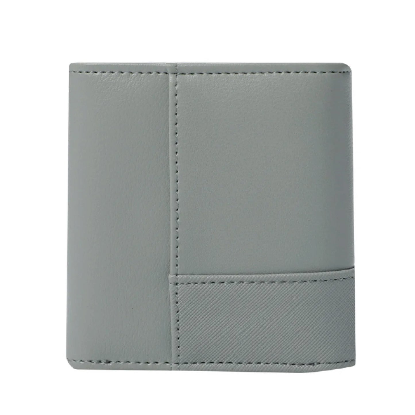Billetera Totto para Hombre Saffiano Aqi – Con Protección RFID Blocker, Cierre de Broche y Diseño Compacto – Gris