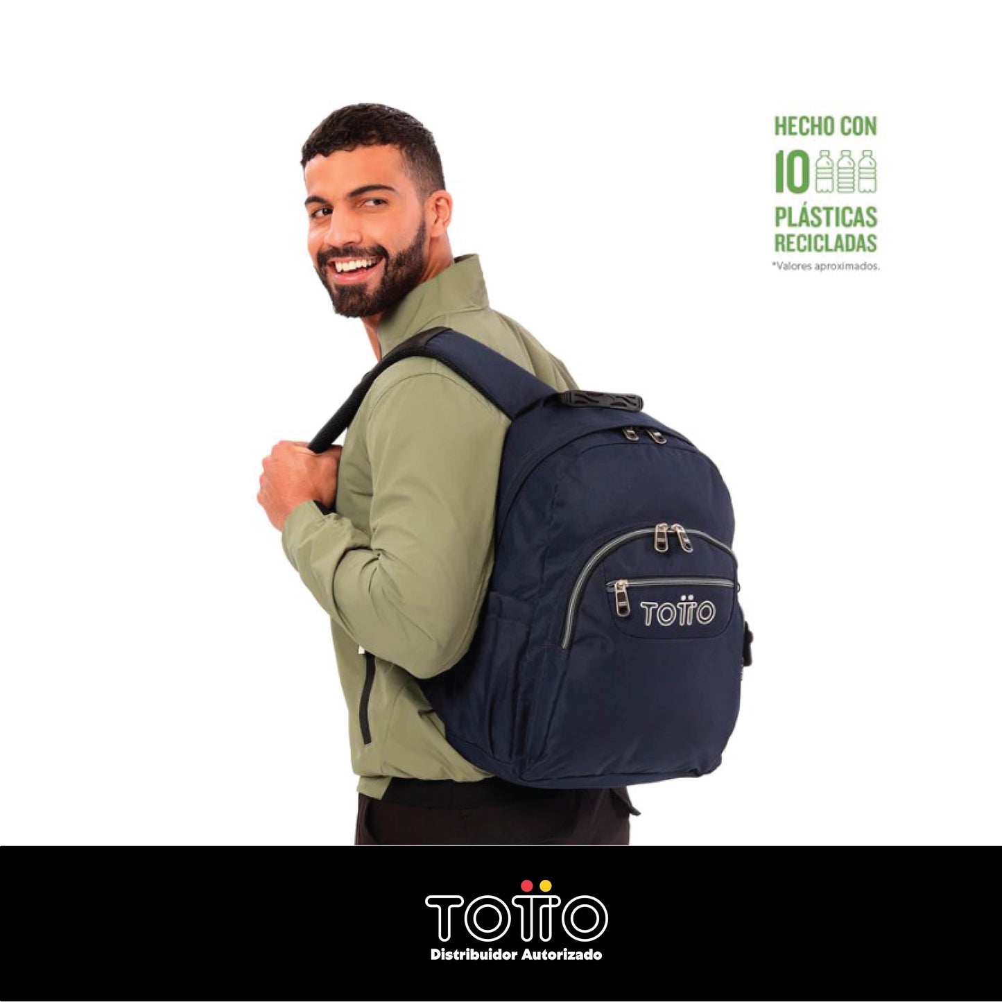 Mochila Totto Acuarela Color Azul