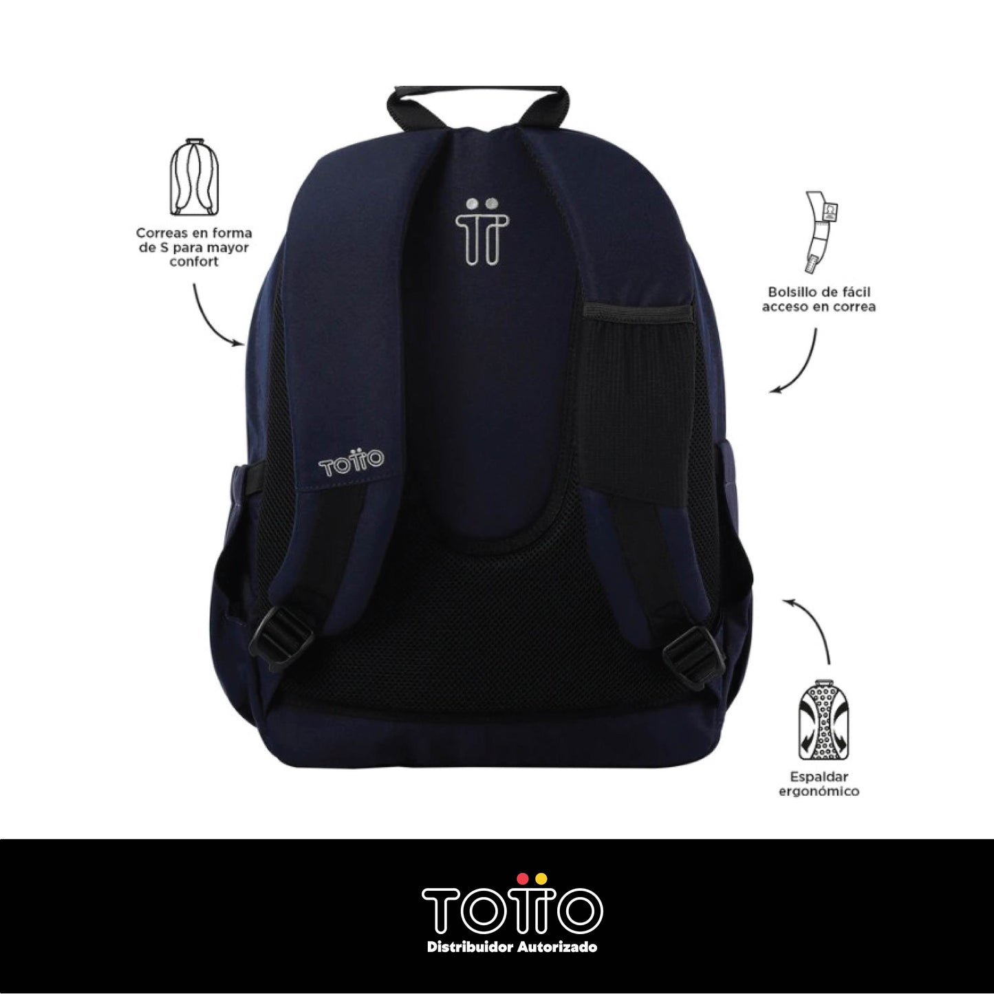 Mochila Totto Acuarela Color Azul