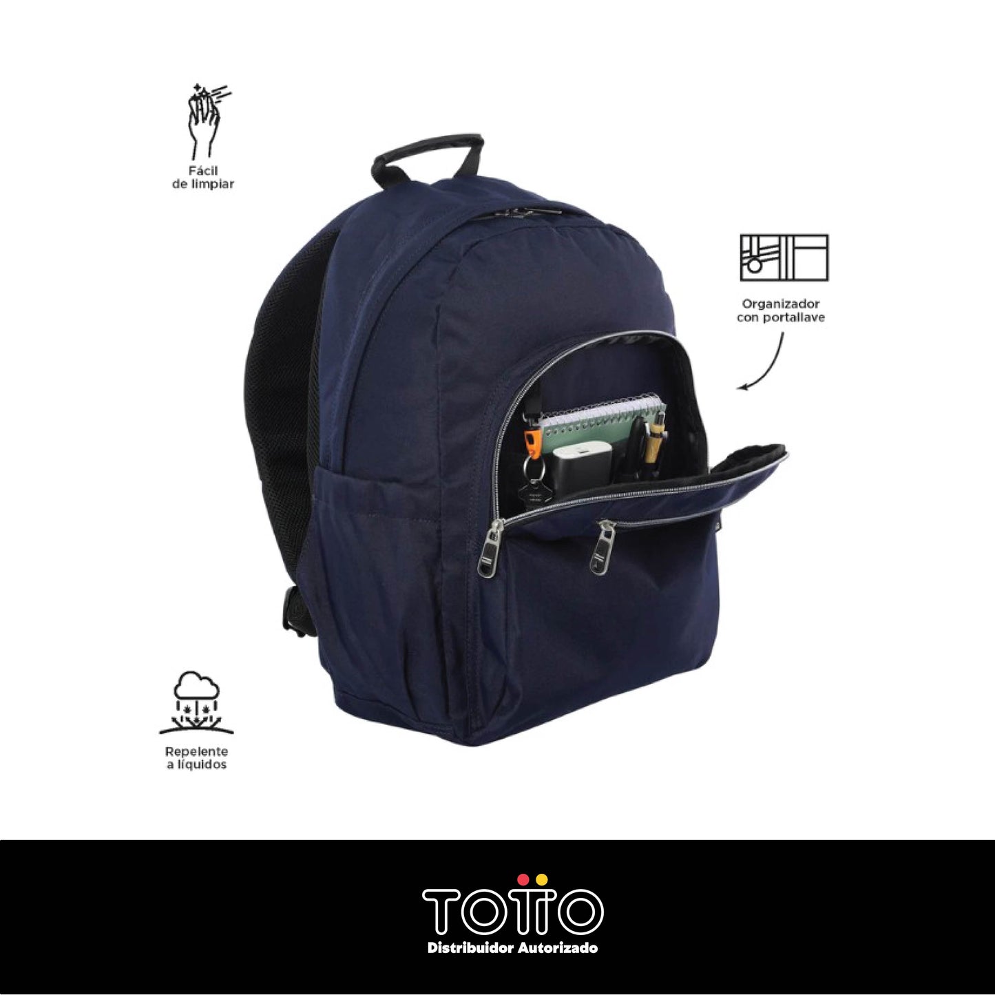 Mochila Totto Acuarela Color Azul