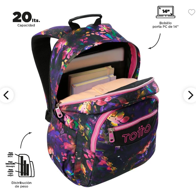 Mochila Totto Acuarela Color 5Q5