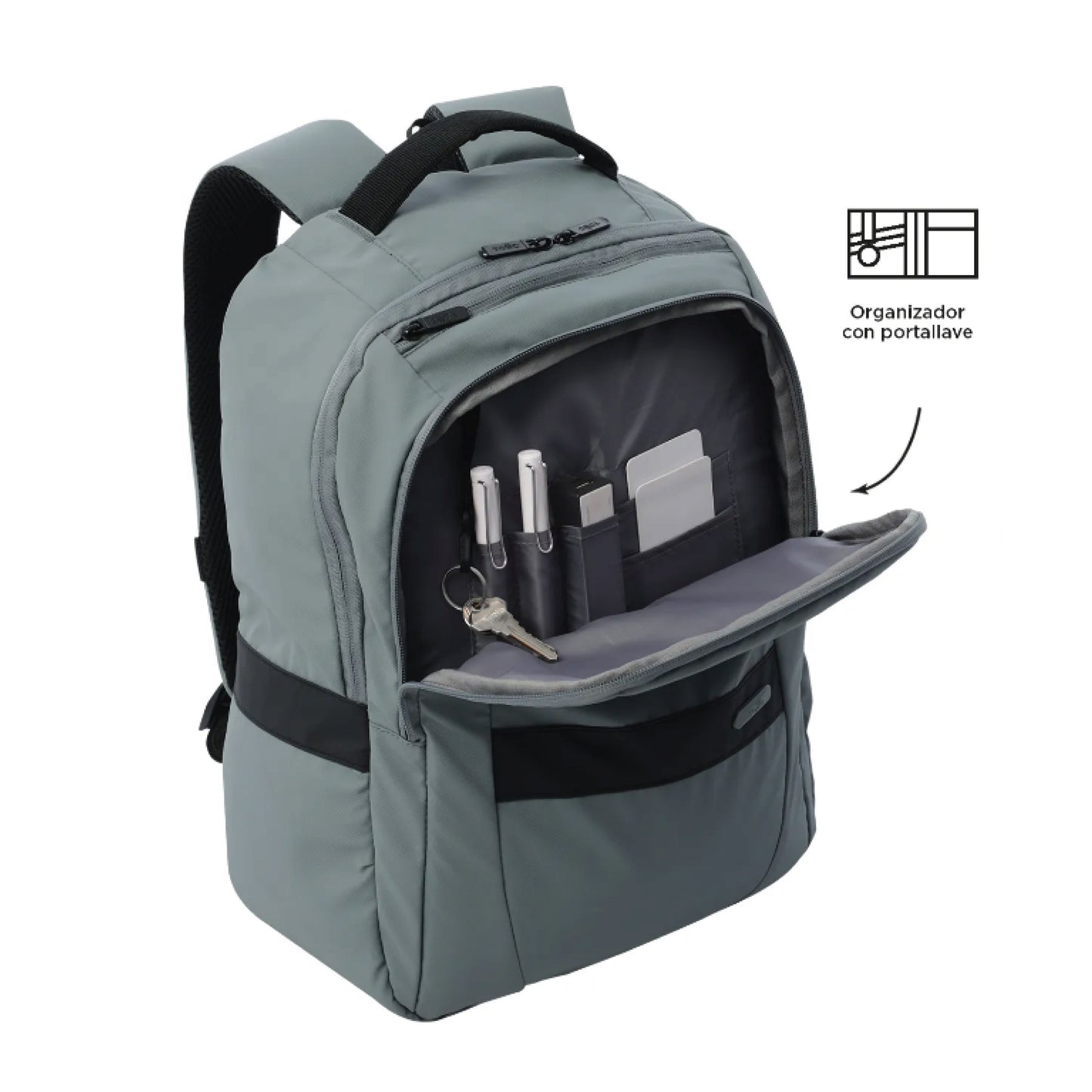 Mochila Totto Wivetto 2.0 Gris - Porta Laptop 16" Unisex | Morral Ligero 23L de Lona
