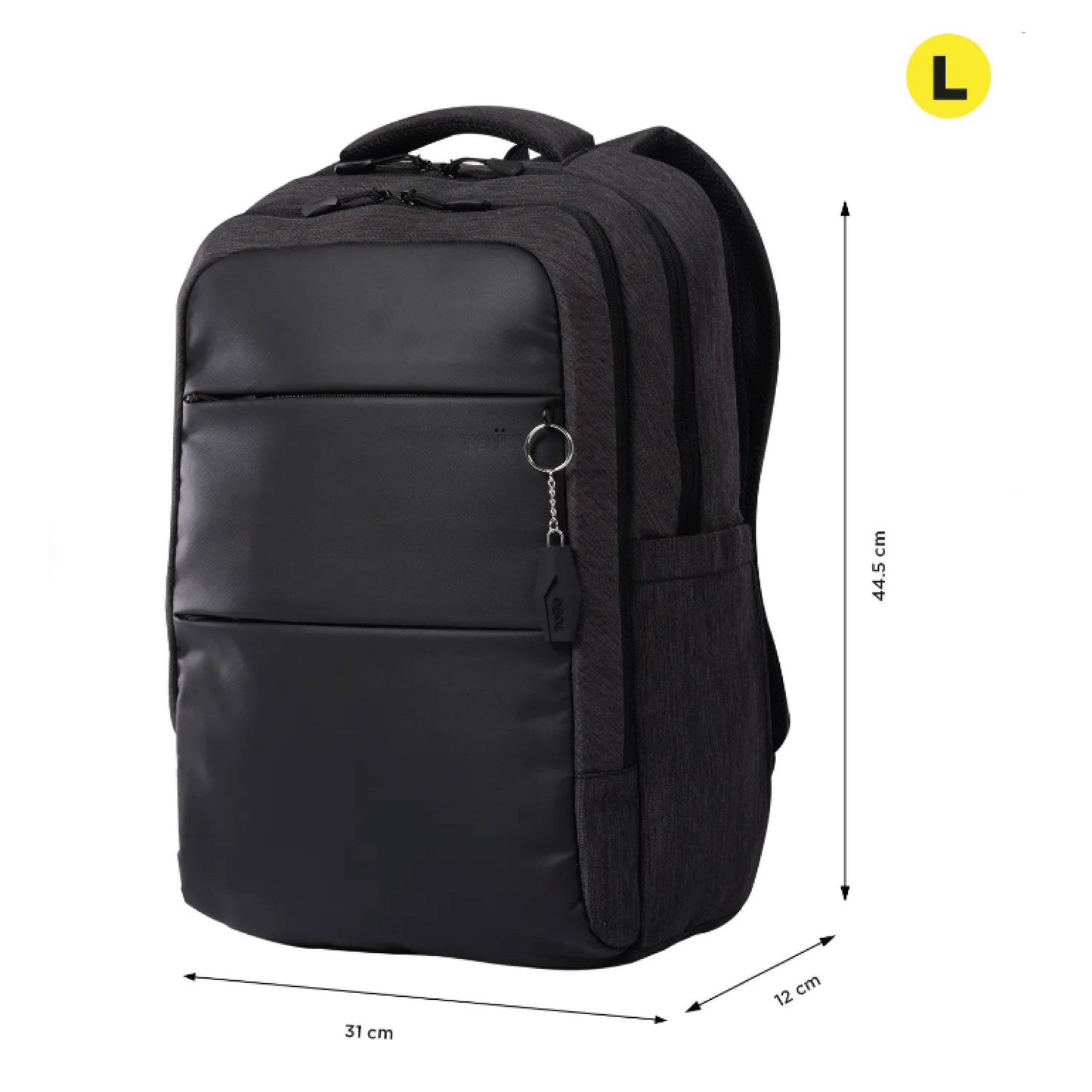 Mochila Totto Ejecutivo Dallas Negro - Porta Laptop 16" y Tablet 10" | Mochila Oficina Hombre