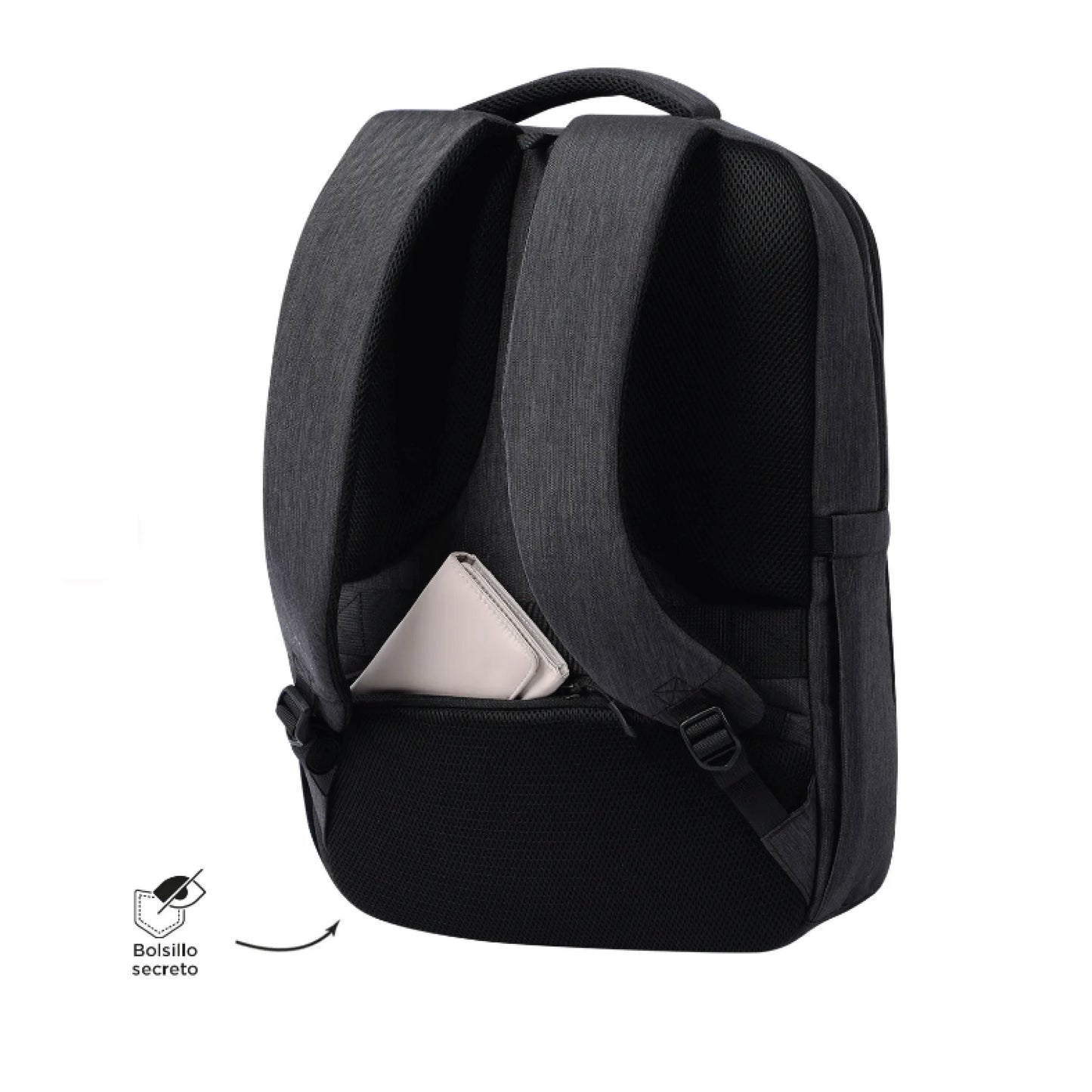 Mochila Totto Ejecutivo Dallas Negro - Porta Laptop 16" y Tablet 10" | Mochila Oficina Hombre