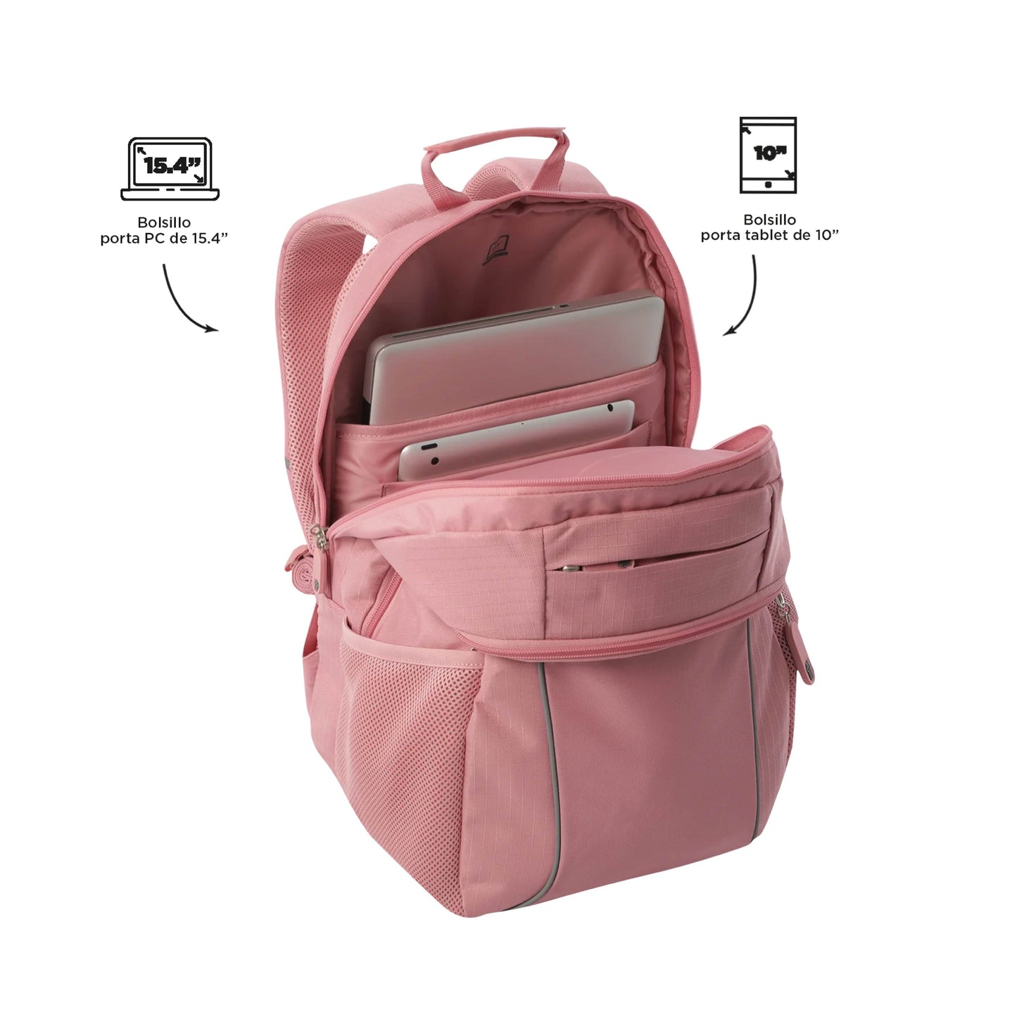 Mochila Totto Cambri 2.0 Color Rosa Para Mujer Porta Laptop