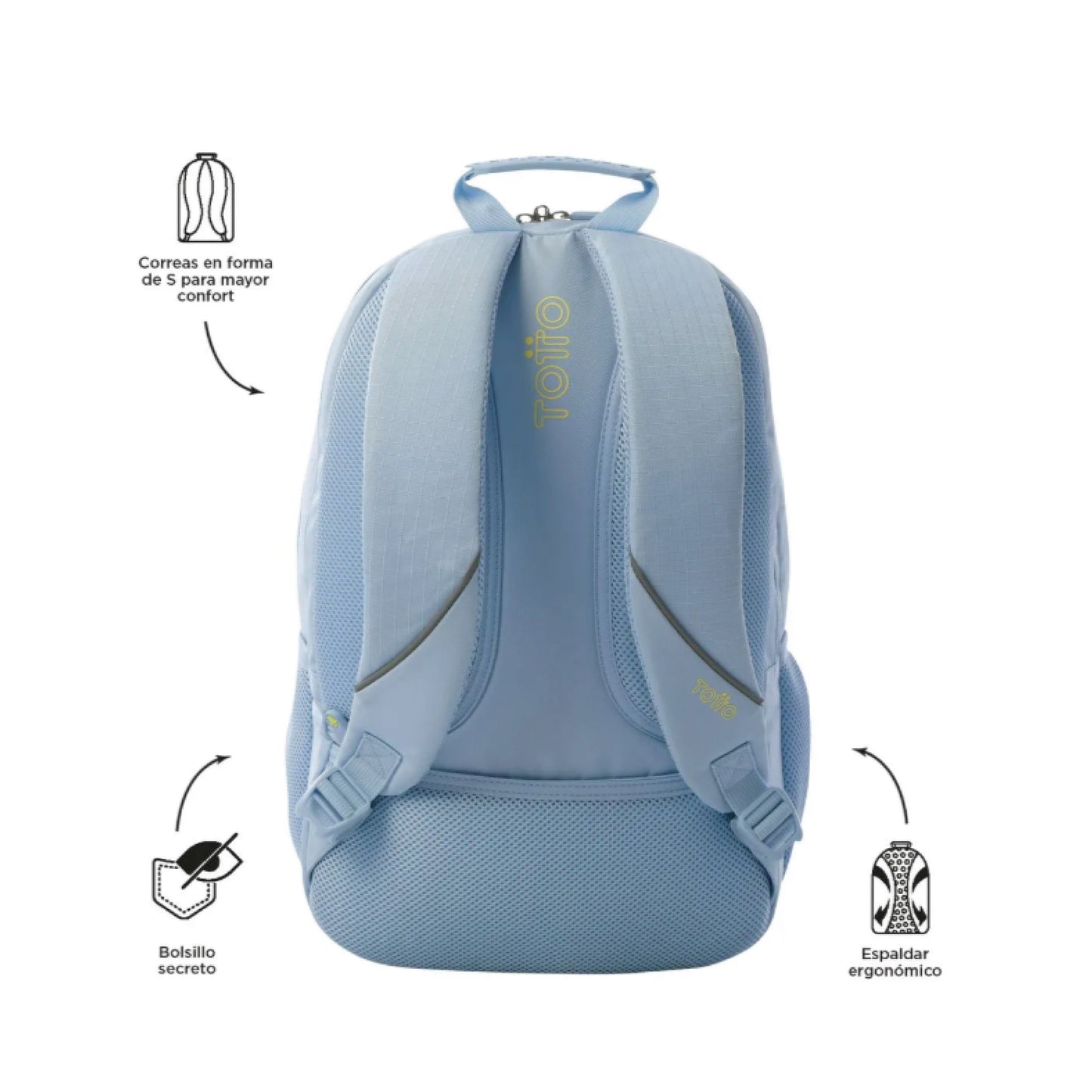Mochila Totto Ecológica para mujer Cambri 2.0 - Porta Laptop 15.4" | Lona Reciclada RPET 32L Antirrobo