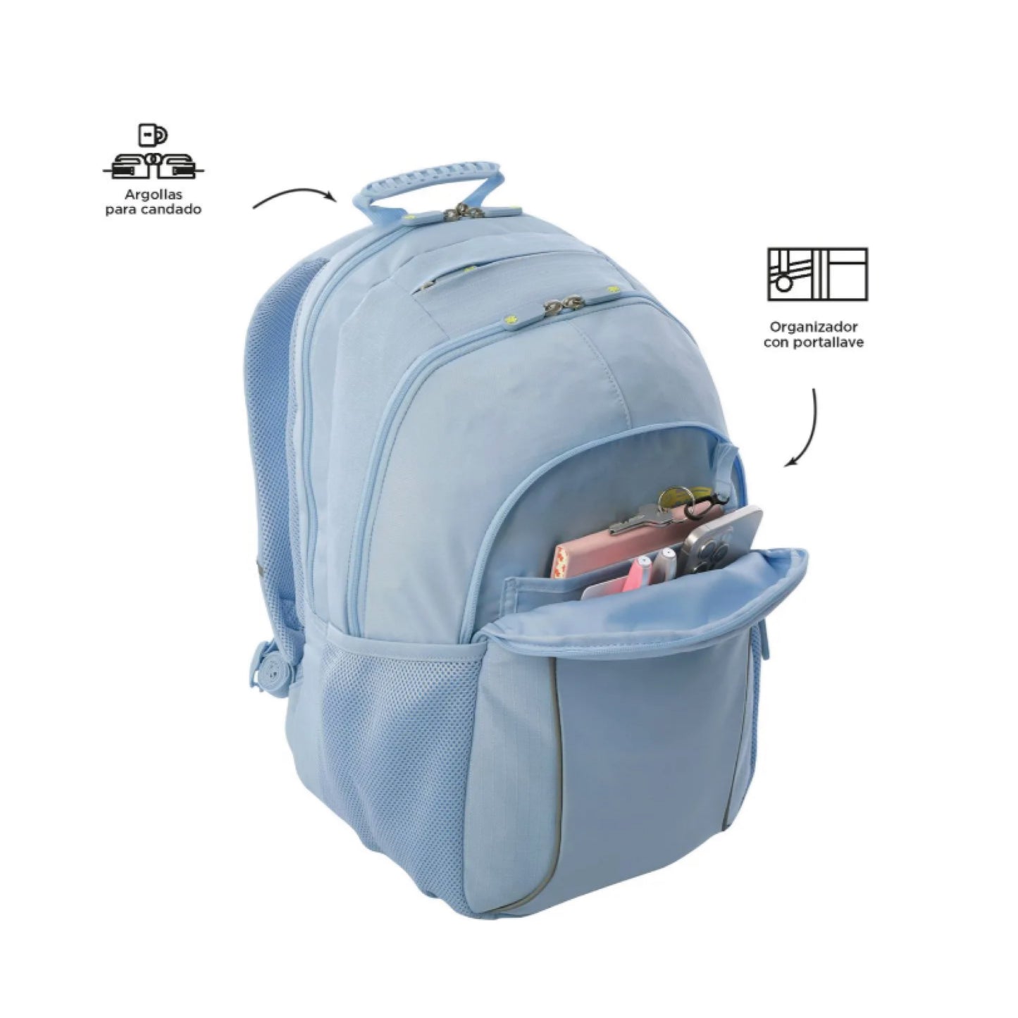 Mochila Totto Ecológica para mujer Cambri 2.0 - Porta Laptop 15.4" | Lona Reciclada RPET 32L Antirrobo