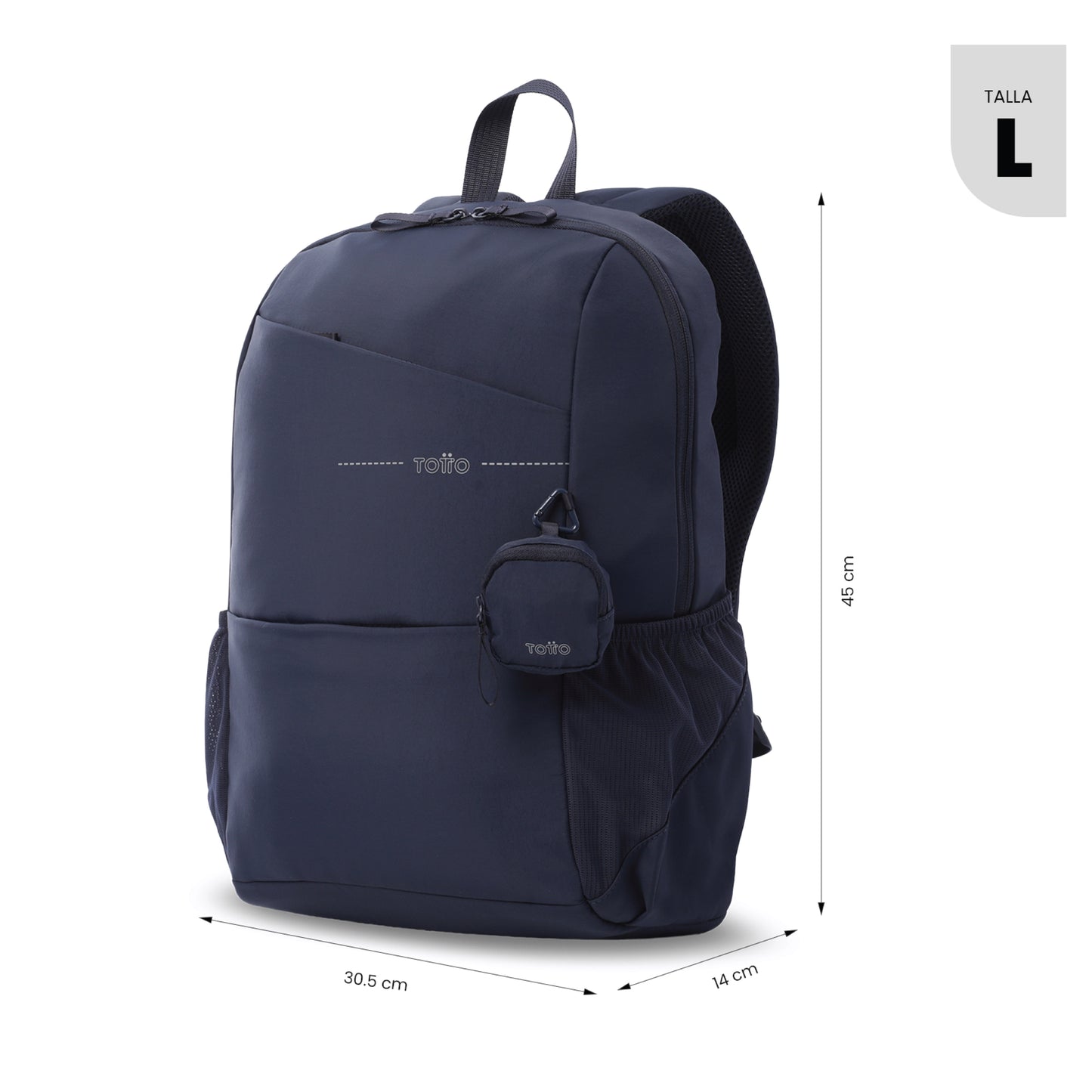 Mochila Totto Mujer Suzuka Azul - Porta Laptop 16" Ecológica RPET | Morral de Viaje y Oficina
