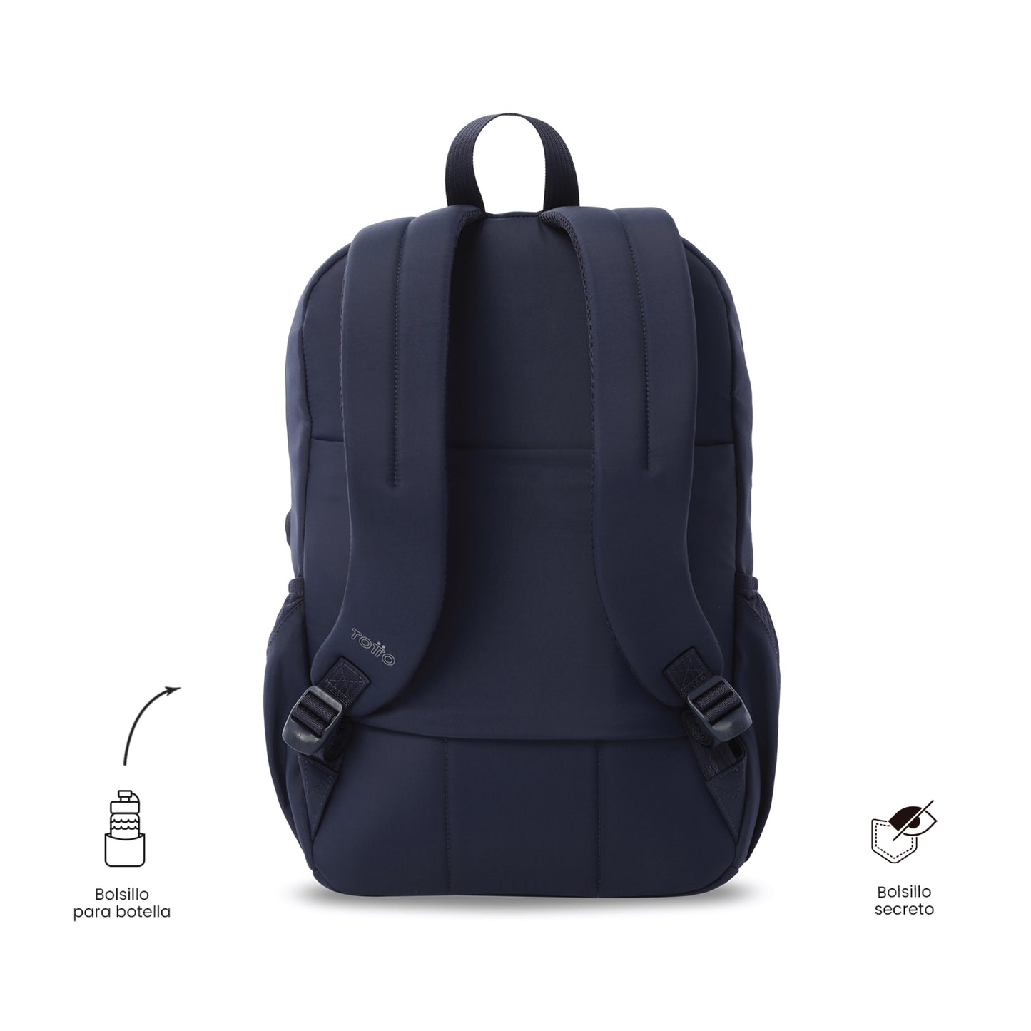 Mochila Totto Mujer Suzuka Azul - Porta Laptop 16" Ecológica RPET | Morral de Viaje y Oficina