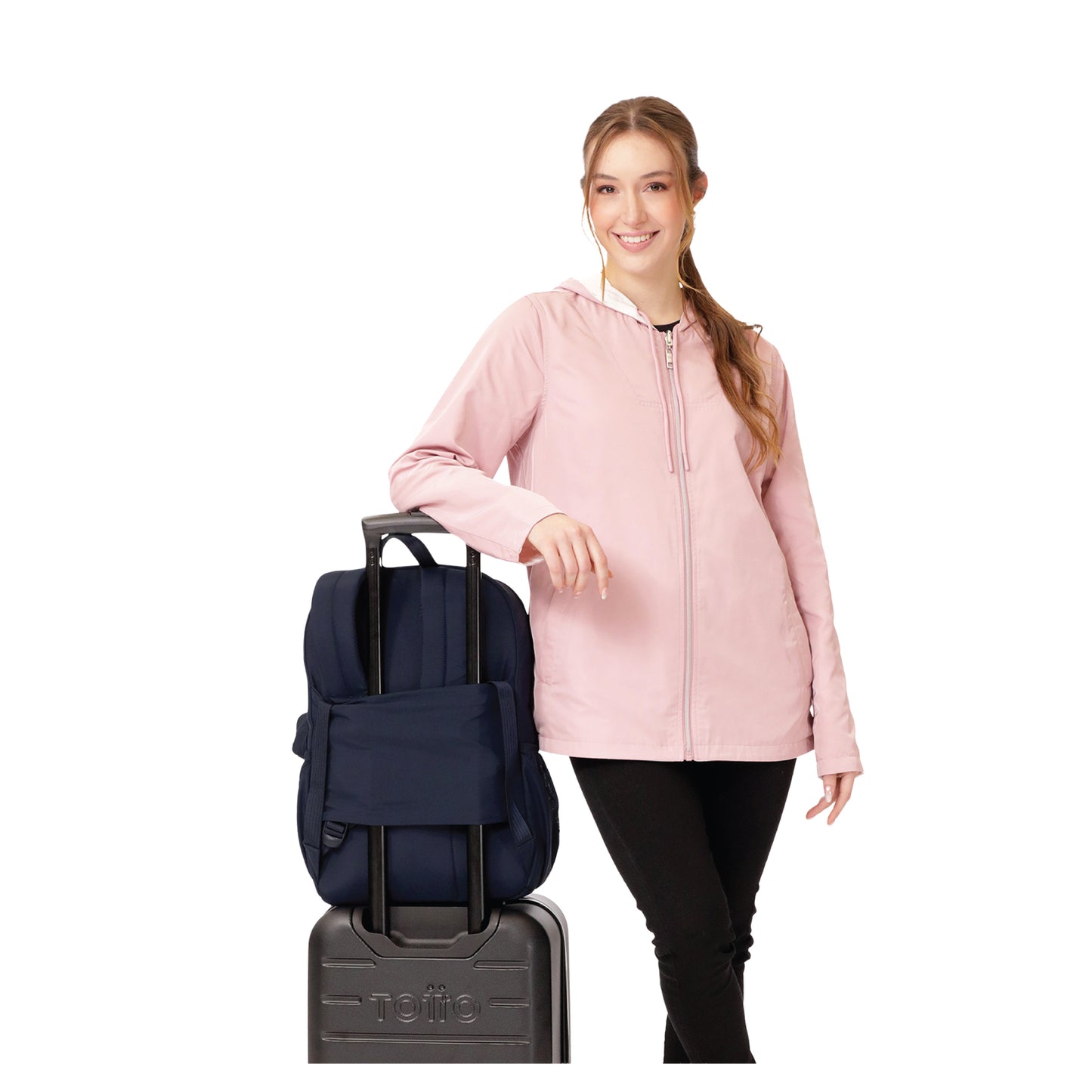 Mochila Totto Mujer Suzuka Azul - Porta Laptop 16" Ecológica RPET | Morral de Viaje y Oficina