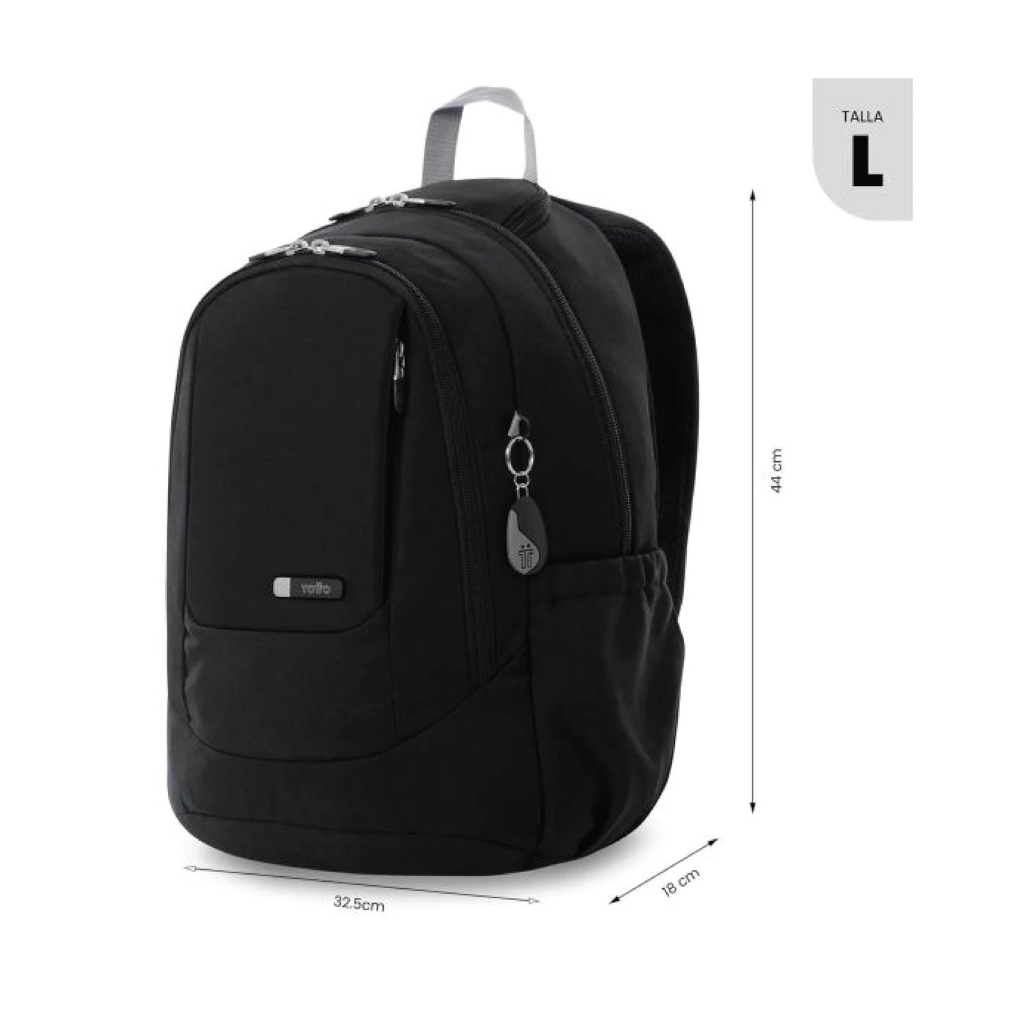 Totto Mochila Goctal 2.0 Porta PC 15.4" Negro para viaje y trabajo