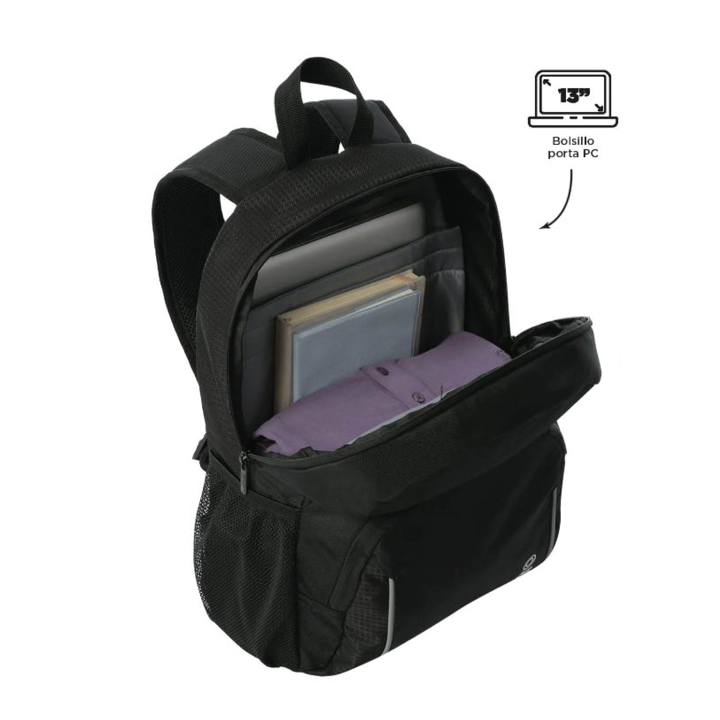 Mochila Totto Datar 2.0 Color Negro para hombre trabajo y viaje