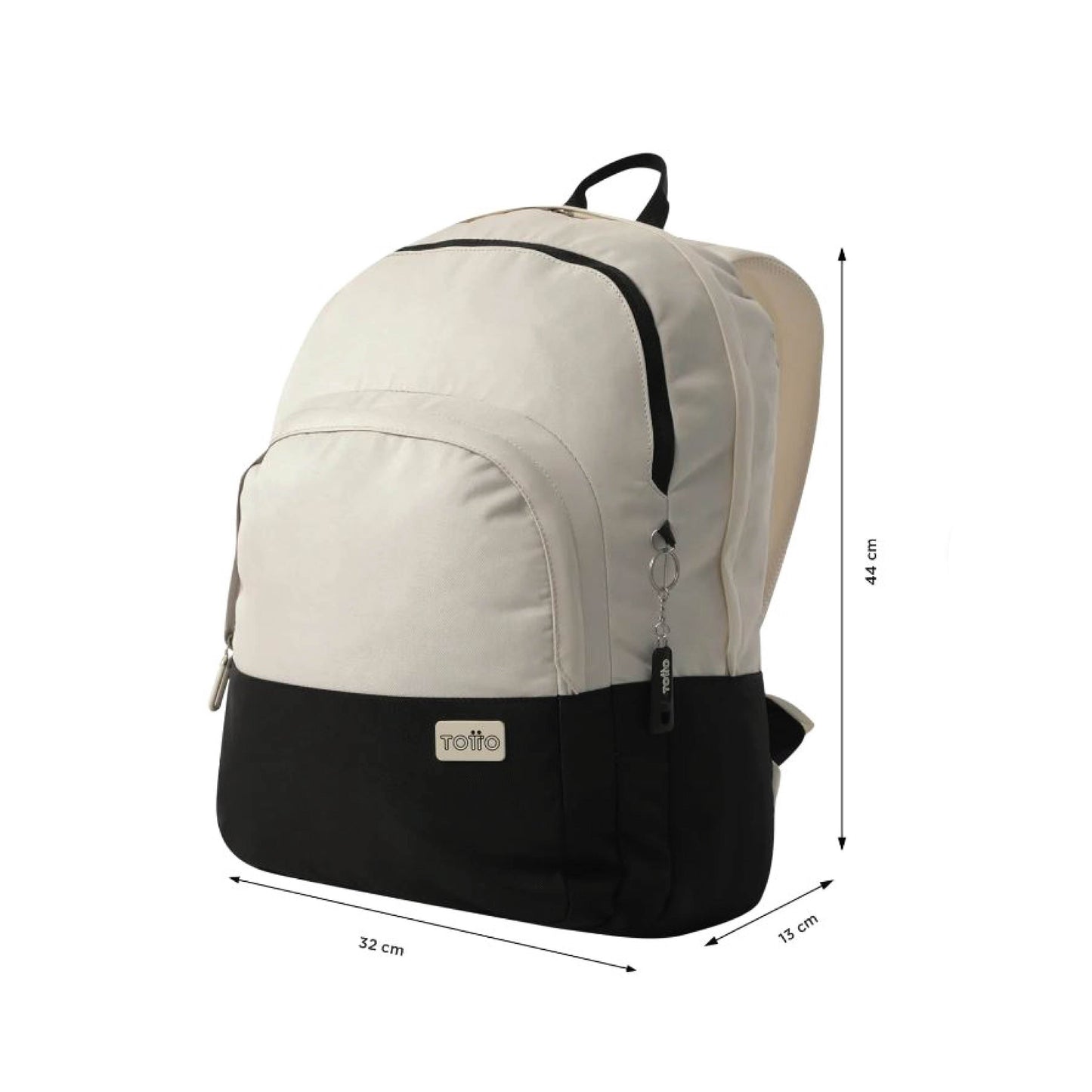Mochila Totto Porta PC 16" Toluca 2.0 Color Blanco y negro