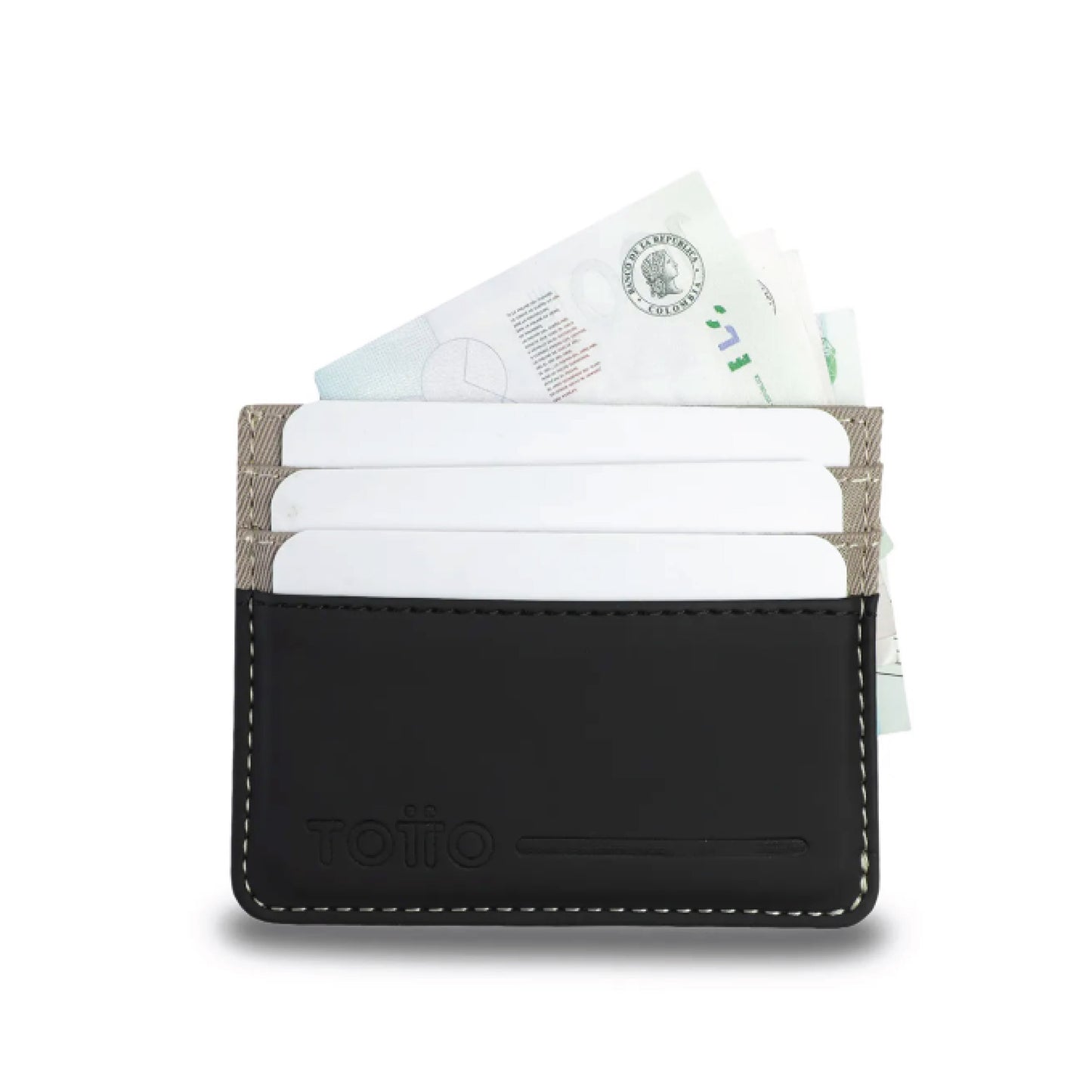 Portadocumentos Totto Slim Nexus Beige – Con Protección RFID Blocker, Ultra Ligero y Material Sostenible RPET